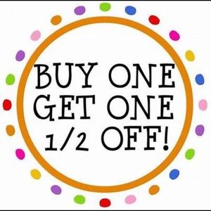 Buy one item get one half off 🎈🎈